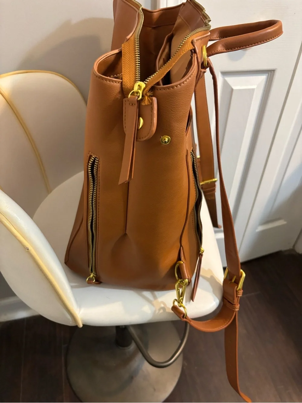 Fawn design brown diaper bag unisex